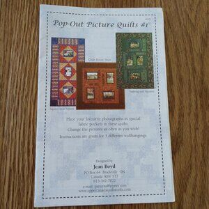 Photo Memory Quilt Sewing Pattern Pop-Out Picture Photograph Display REVISED '05